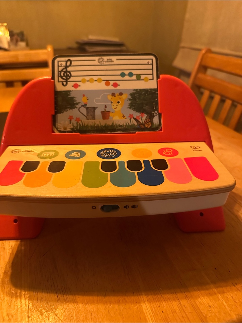 Bright Red Kids Musical Piano with Multicolor Keys - Early Learning Toy